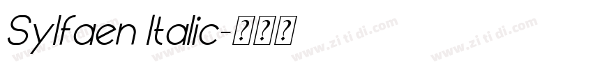 Sylfaen Italic字体转换